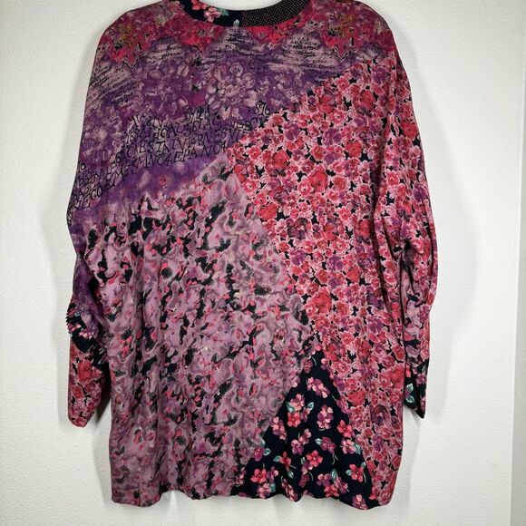 Vintage Carole Little Cottagecore Floral Blazer Jacket Roses Shabby Chic Boho 10 - Picture 6 of 6